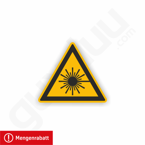 Warnung vor Laserstrahl (W10) / 500 Stück je Rolle