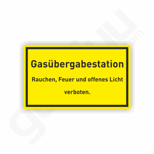 Gasübergabestation - Rauchen, Feuer und offenes Licht verboten!