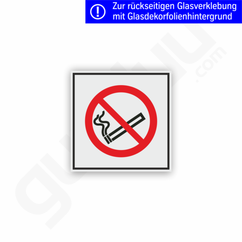Rauchen verboten für Glasscheiben